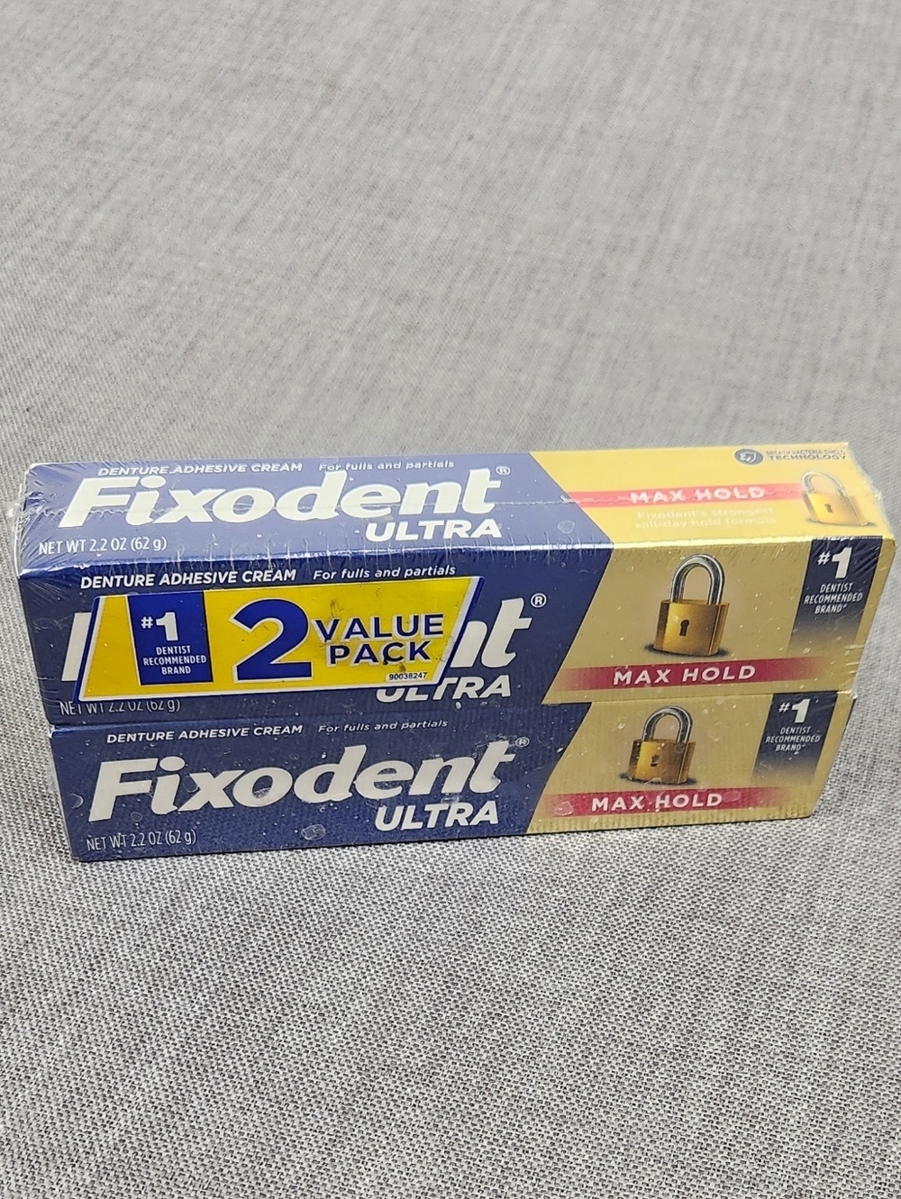 Fixodent Ultra Max Hold Dental Adhesive 2.2oz 2 Pack